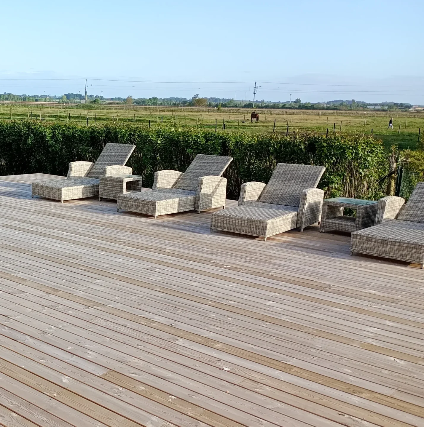 Vacker utsikt från terrass, optimal för lösullsisolering